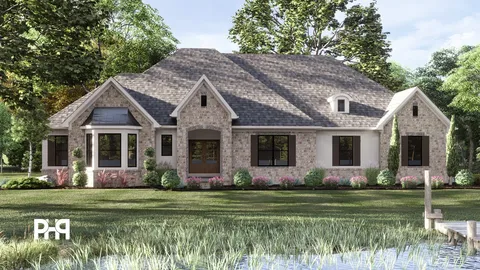 The Sunnybrook house plan, exterior view 1